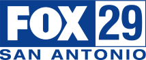 FOX 29 San Antonio logo on blue background. Local TV news station call sign and city name in white text.